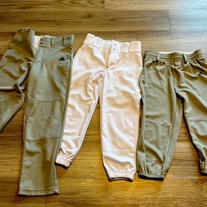 3 pairs of youth baseball pants EUC